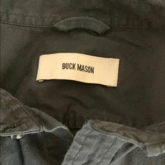 Buck Mason Black Button Down Shirt, Small - Picture 2 of 9